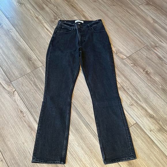 Abercrombie & Fitch Pants - 👖 ABERCROMBIE & FITCH Black Straight Jeans Sz 0 / 25